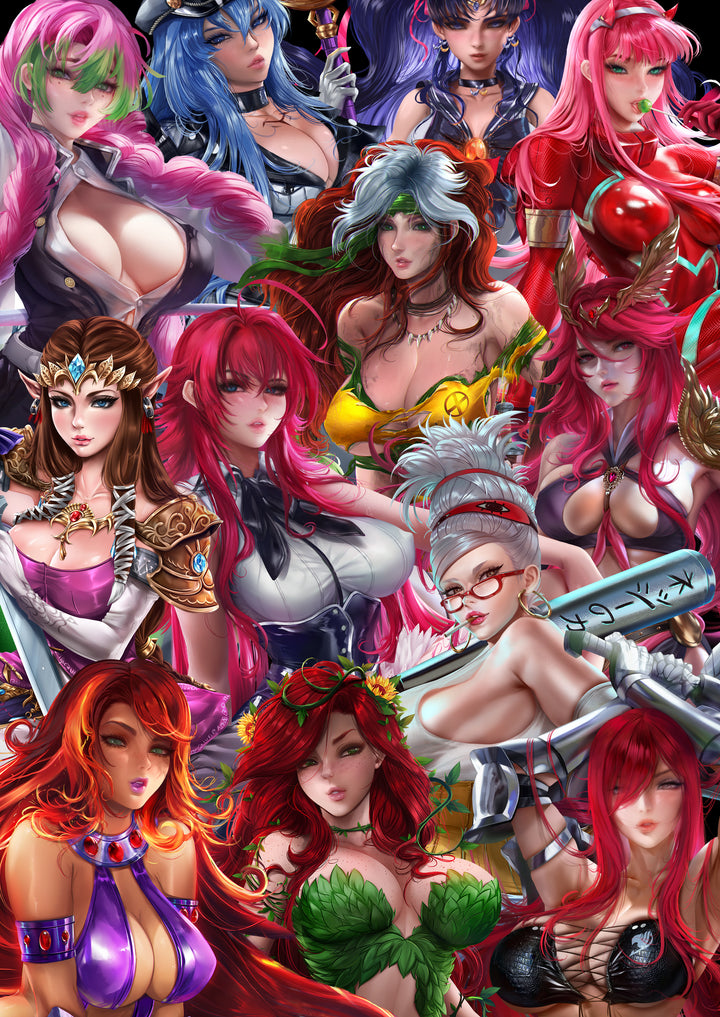 Sticker Book: Realism Waifu Collage Theme